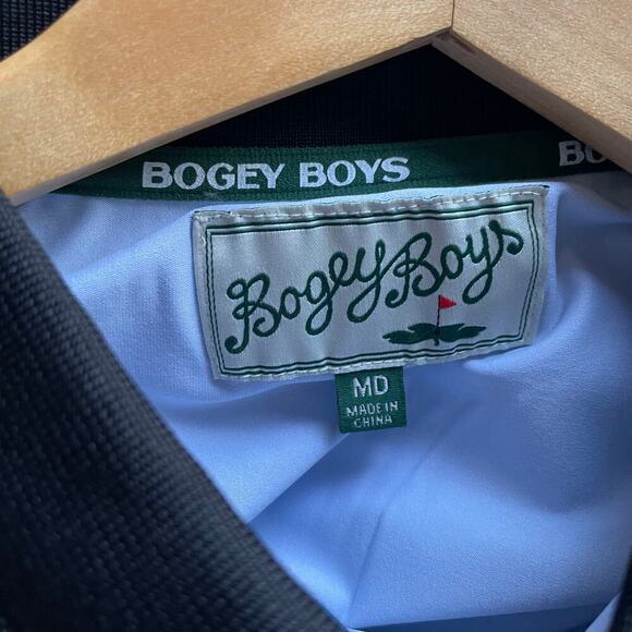 Bogey Boys Polo Shirt Striped Long Sleeve Golf Size Medium NEW - Picture 6 of 7